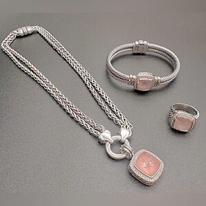 Vintage David Yurman rose quartz set!